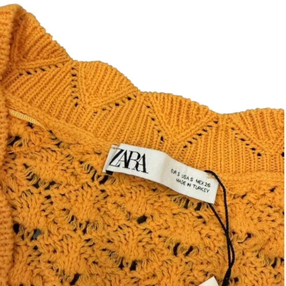 ✨️ HOST PICK ✨️ Zara Mustard Yellow Tie Front Cardigan - Picture 5 of 5